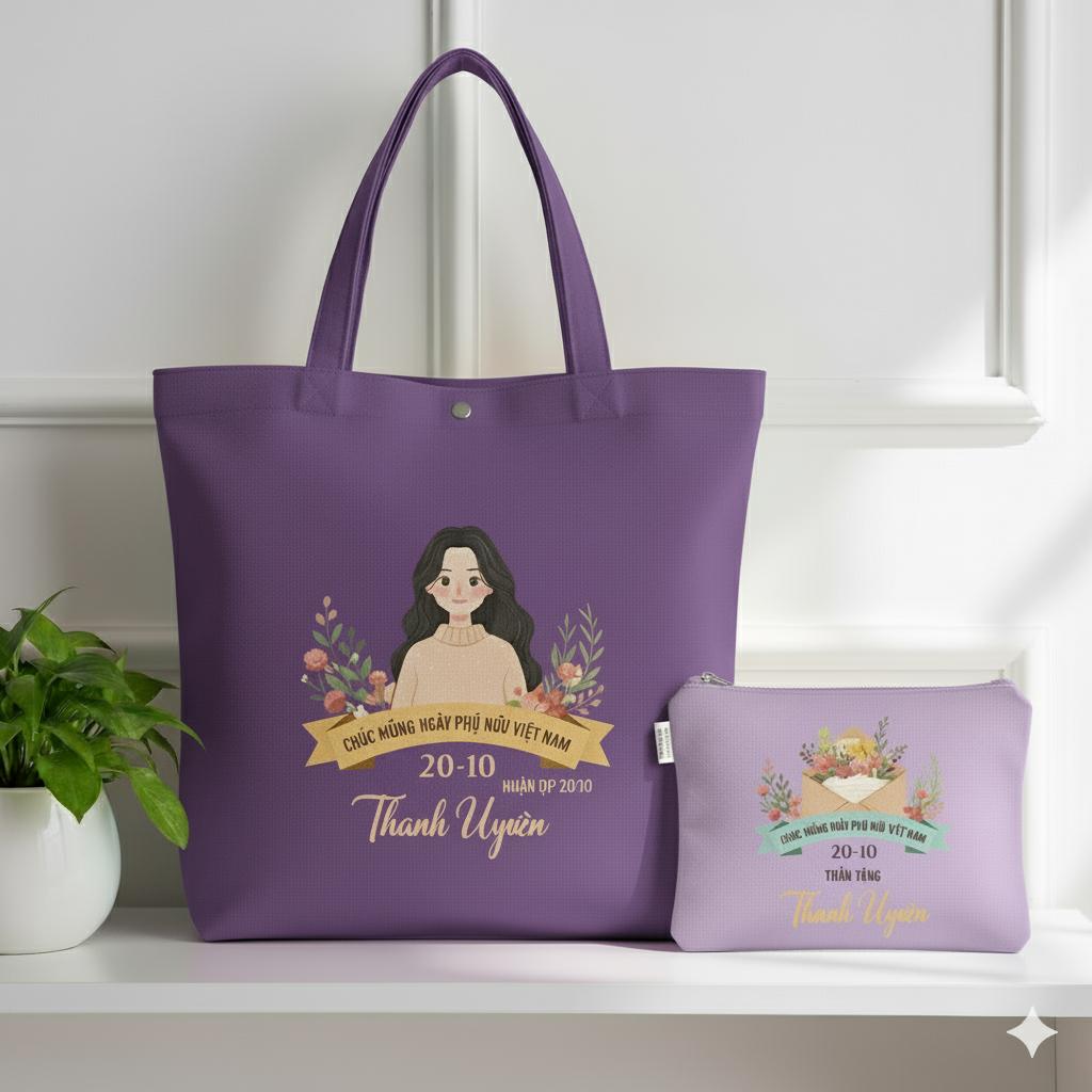 Túi vải canvas ngày phụ nữ Việt Nam 20-10 10 Túi vải canvas ngày phụ nữ Việt Nam 20-10