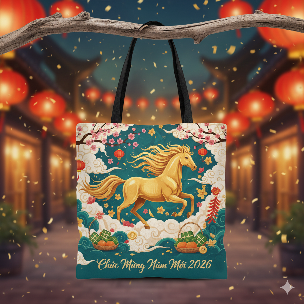 Mẫu túi vải canvas tết 2026 6 Mẫu túi vải canvas tết 2026