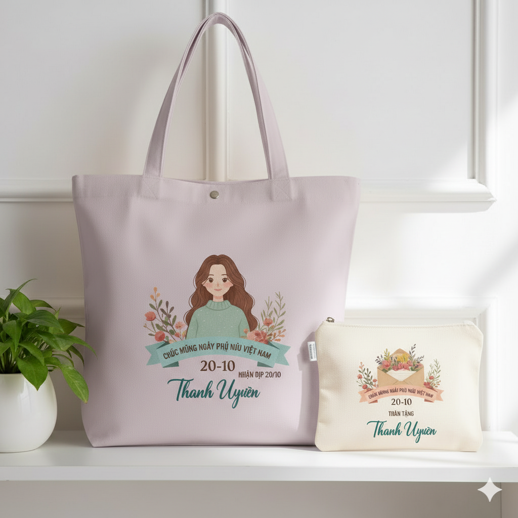 Túi vải canvas ngày phụ nữ Việt Nam 20-10 6 Túi vải canvas ngày phụ nữ Việt Nam 20-10