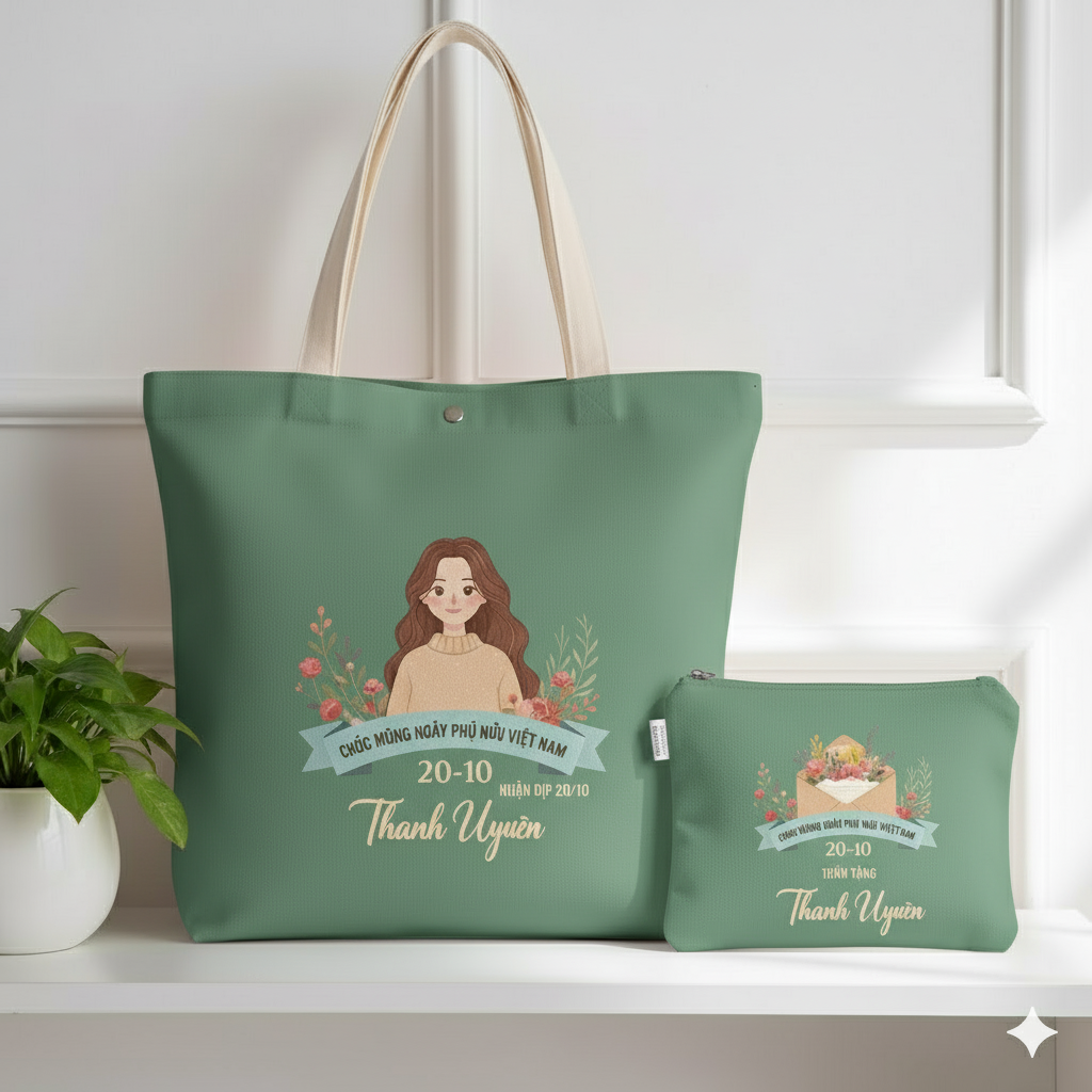 Túi vải canvas ngày phụ nữ Việt Nam 20-10 12 Túi vải canvas ngày phụ nữ Việt Nam 20-10