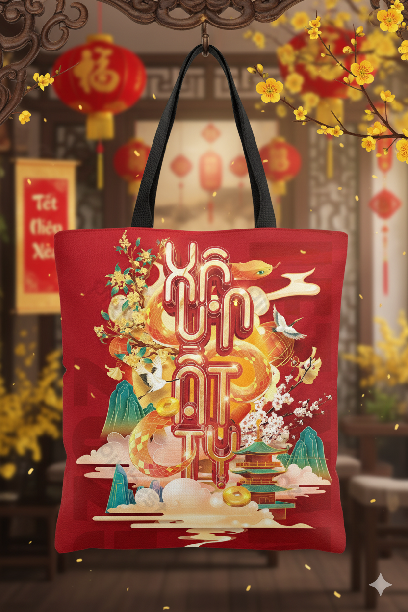 Mẫu túi vải canvas tết 2026 12 Mẫu túi vải canvas tết 2026