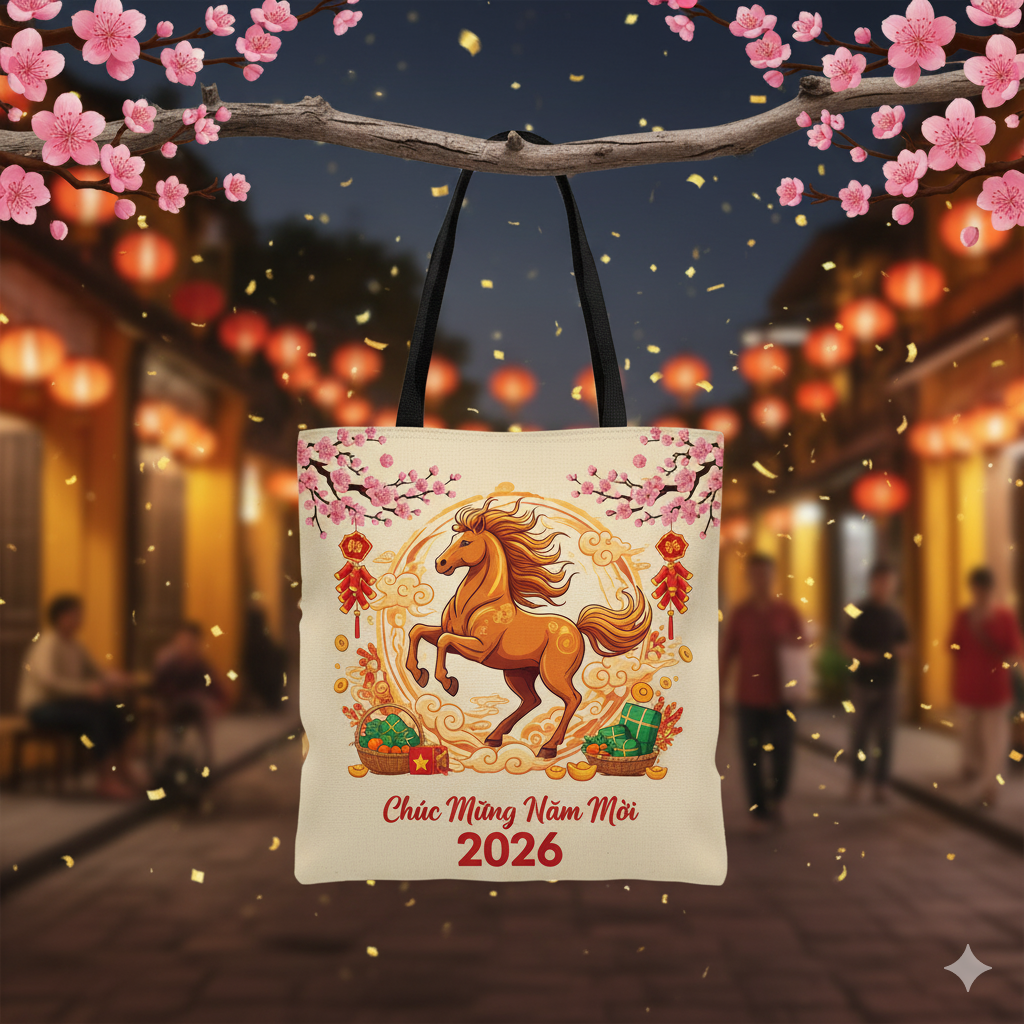 Mẫu túi vải canvas tết 2026 5 Mẫu túi vải canvas tết 2026